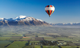 Flight over the Canterbury Plains