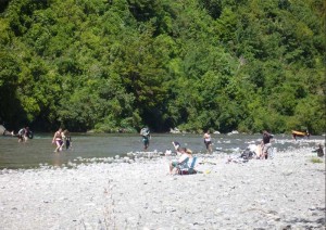 People in the Ashley River